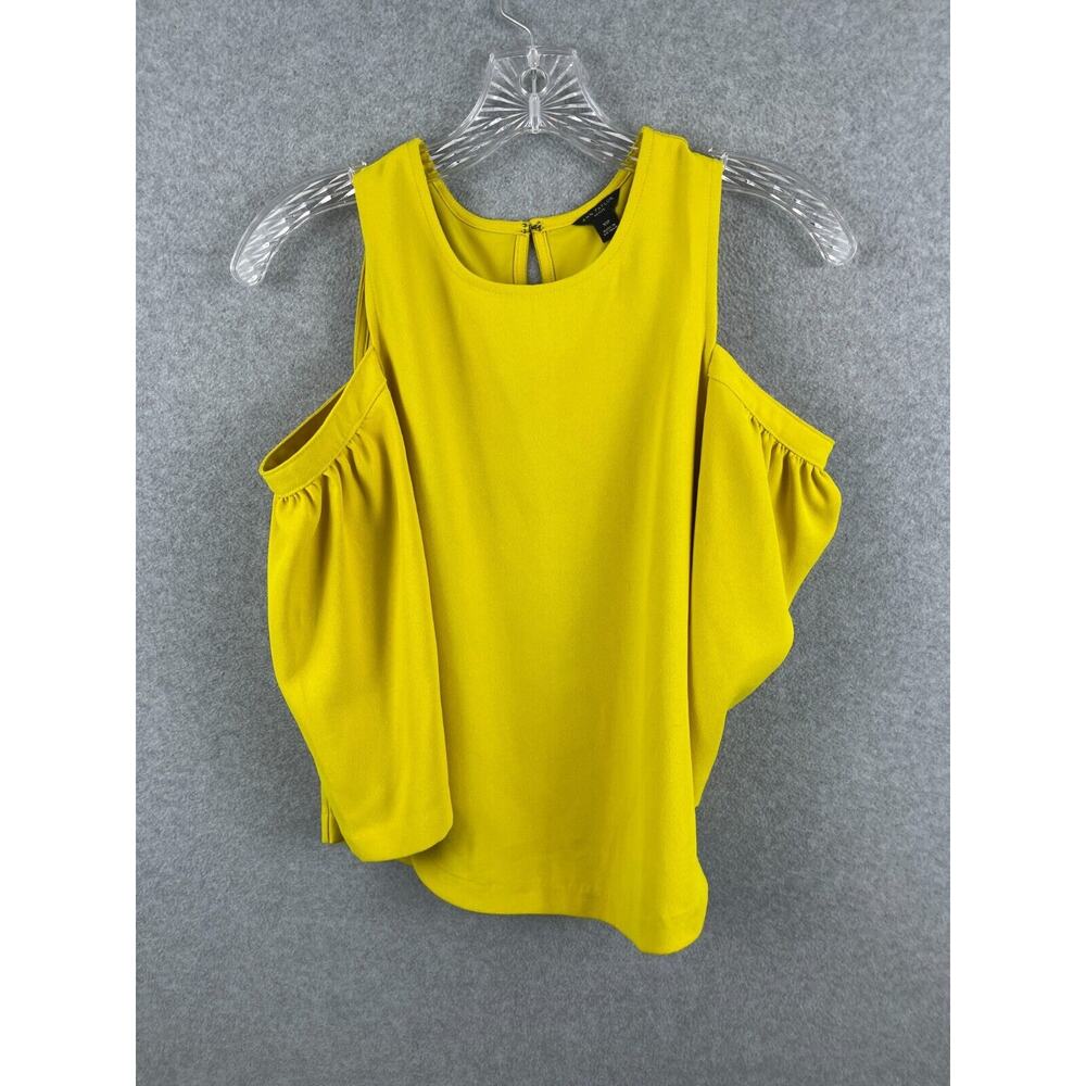 Ann Taylor‎ Top Women's XSP Petite Sleeveless Yellow Tanks Career Professional